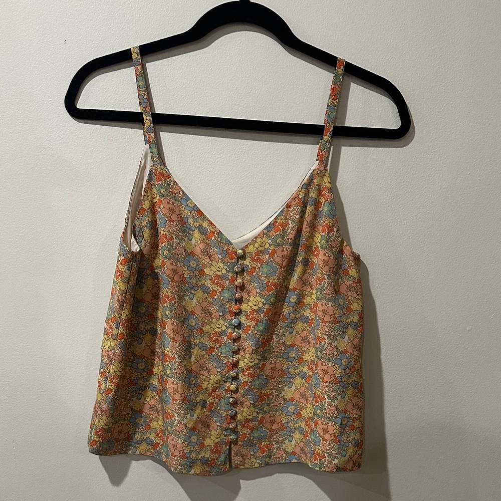Madewell Multicolor Floral Cropped Camisole New with Tags